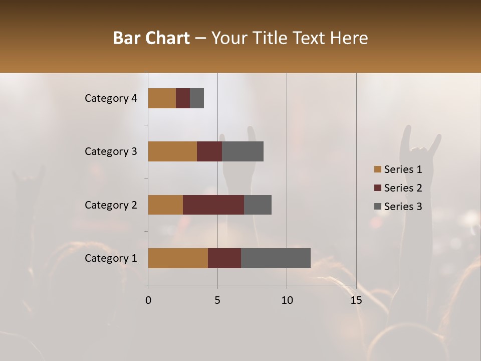 A Crowd Of People At A Concert Raising Their Hands PowerPoint Template