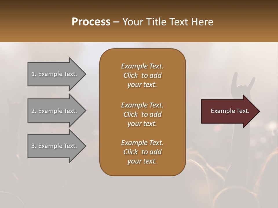 A Crowd Of People At A Concert Raising Their Hands PowerPoint Template