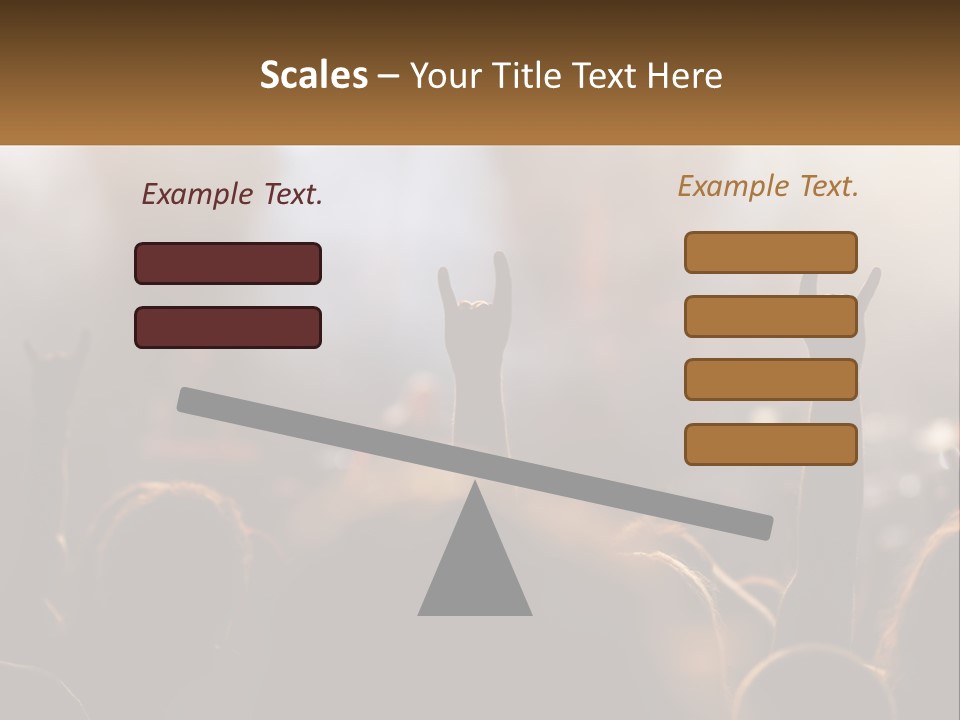A Crowd Of People At A Concert Raising Their Hands PowerPoint Template