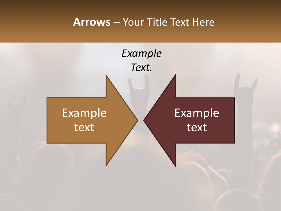 A Crowd Of People At A Concert Raising Their Hands PowerPoint Template