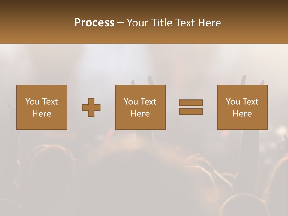 A Crowd Of People At A Concert Raising Their Hands PowerPoint Template