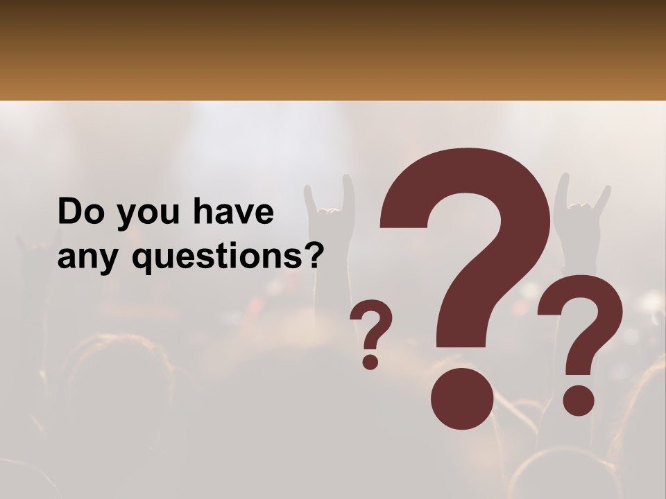 A Crowd Of People At A Concert Raising Their Hands PowerPoint Template