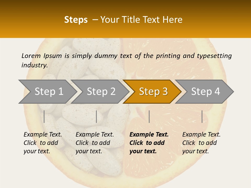An Orange Slice With Pills In The Middle Of It PowerPoint Template