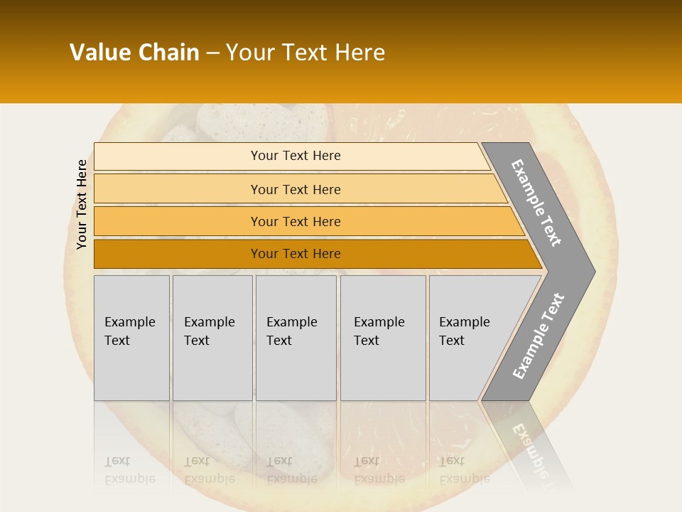 An Orange Slice With Pills In The Middle Of It PowerPoint Template