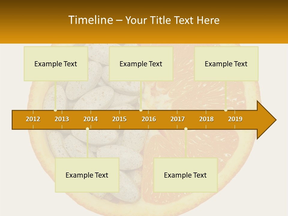 An Orange Slice With Pills In The Middle Of It PowerPoint Template