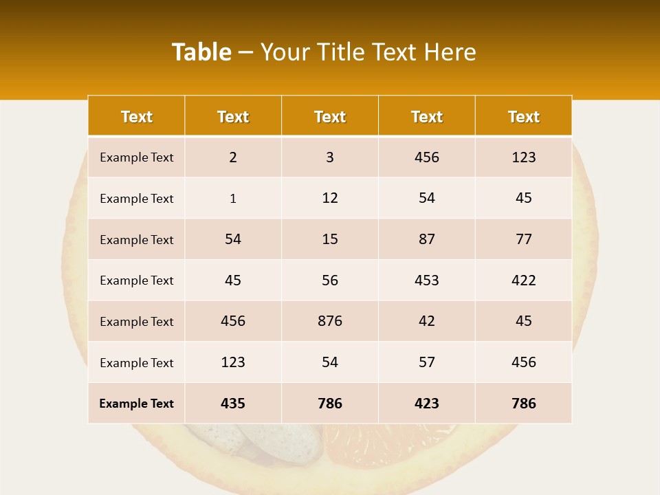 An Orange Slice With Pills In The Middle Of It PowerPoint Template