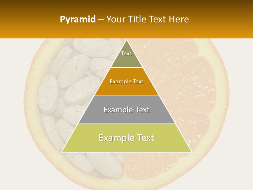 An Orange Slice With Pills In The Middle Of It PowerPoint Template