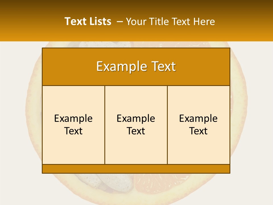 An Orange Slice With Pills In The Middle Of It PowerPoint Template