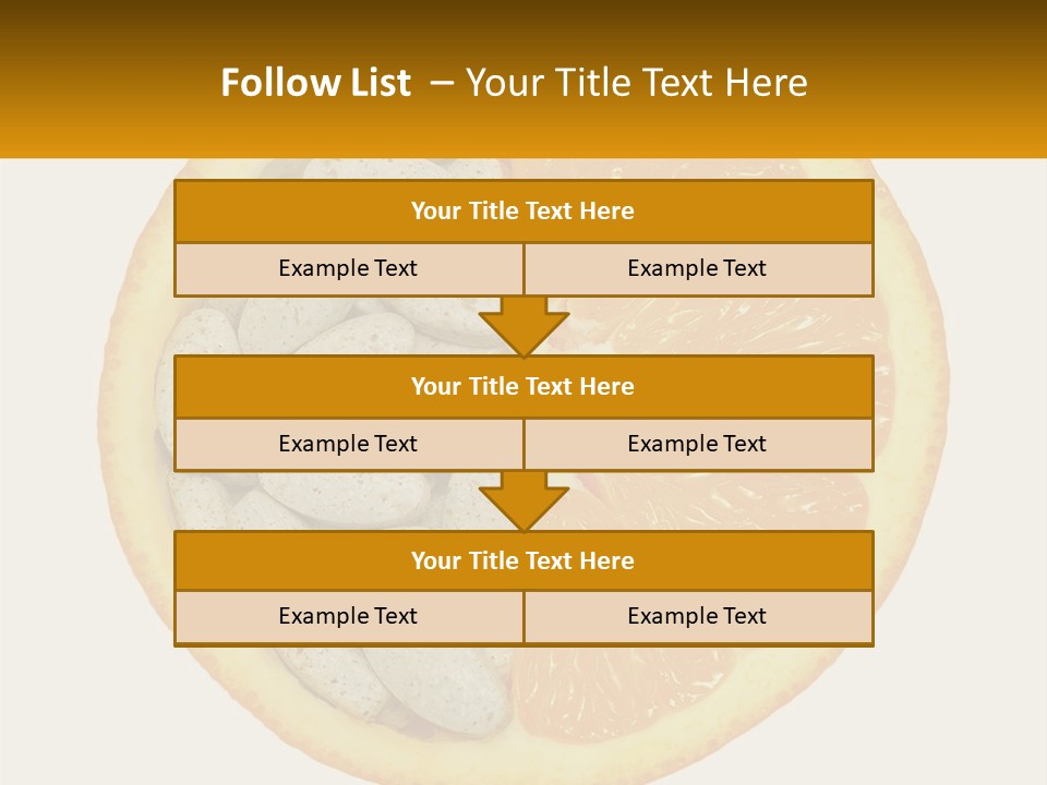 An Orange Slice With Pills In The Middle Of It PowerPoint Template