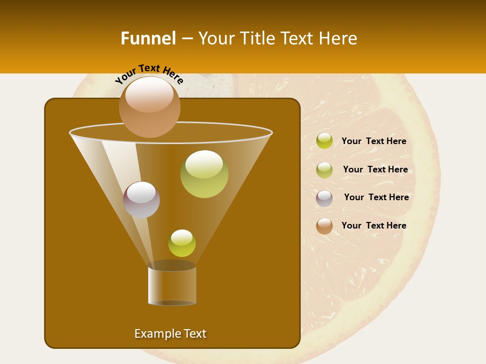 An Orange Slice With Pills In The Middle Of It PowerPoint Template