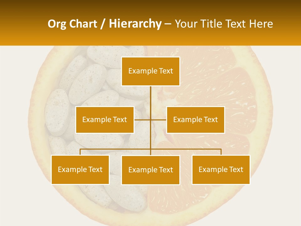 An Orange Slice With Pills In The Middle Of It PowerPoint Template