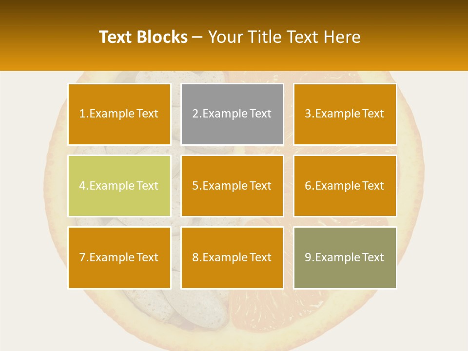 An Orange Slice With Pills In The Middle Of It PowerPoint Template