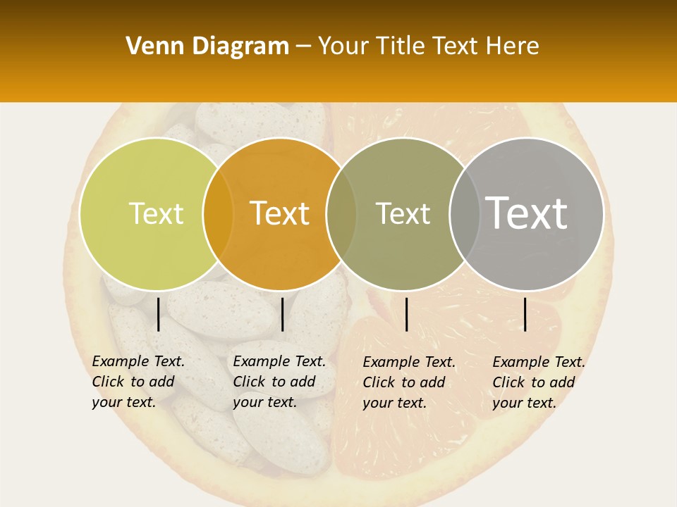 An Orange Slice With Pills In The Middle Of It PowerPoint Template