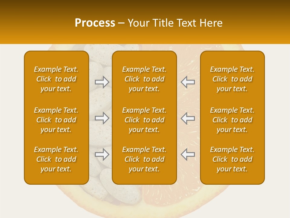 An Orange Slice With Pills In The Middle Of It PowerPoint Template