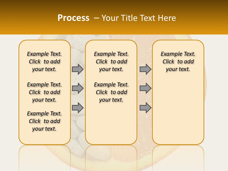 An Orange Slice With Pills In The Middle Of It PowerPoint Template