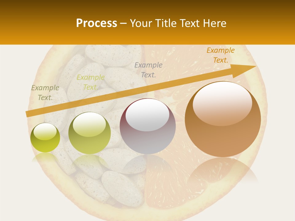 An Orange Slice With Pills In The Middle Of It PowerPoint Template