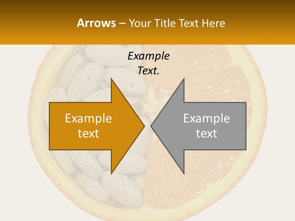 An Orange Slice With Pills In The Middle Of It PowerPoint Template