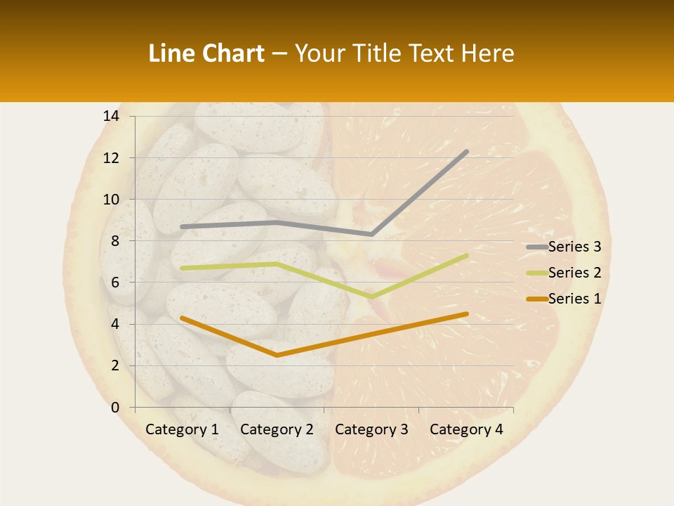 An Orange Slice With Pills In The Middle Of It PowerPoint Template