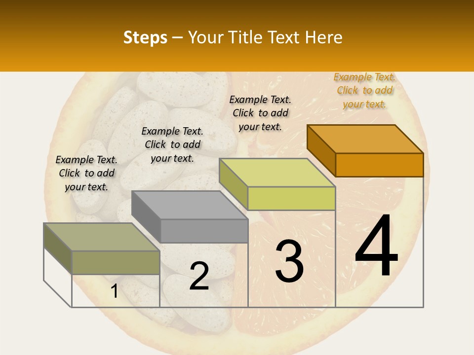 An Orange Slice With Pills In The Middle Of It PowerPoint Template