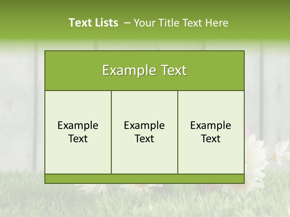 A Present Box With A Pink Ribbon And Daisies On The Grass PowerPoint Template