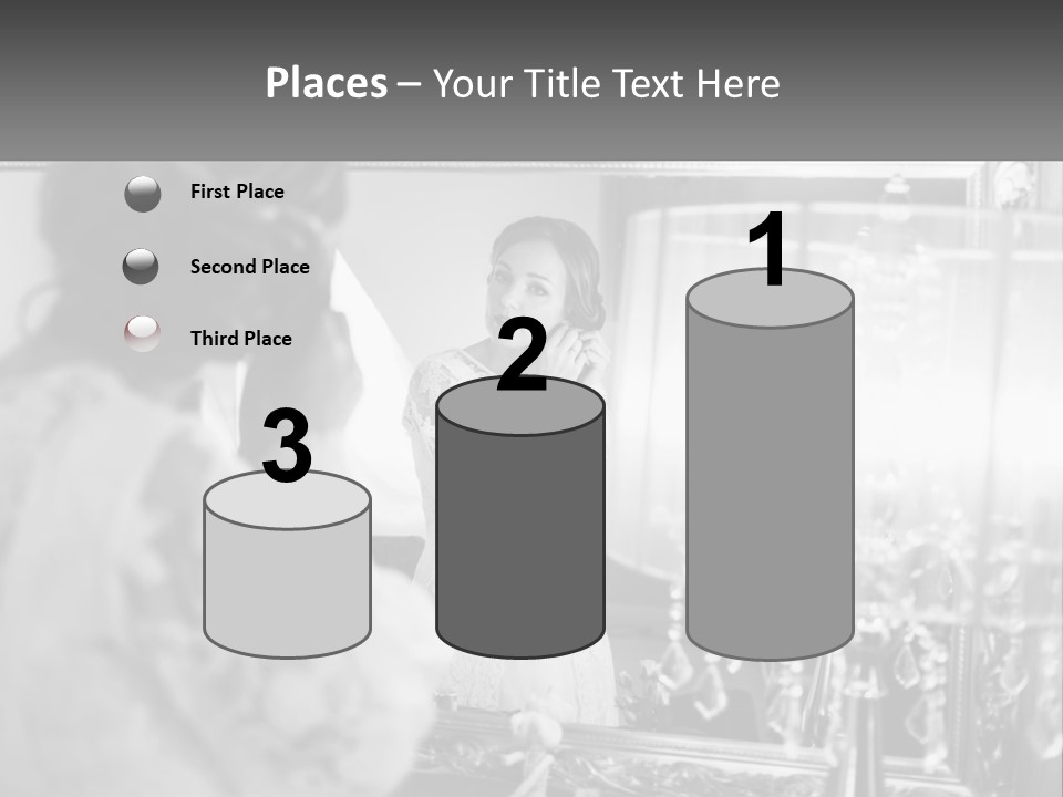 A Woman Is Looking At Her Reflection In A Mirror PowerPoint Template