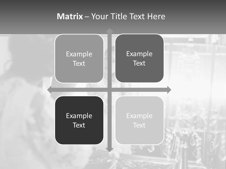 A Woman Is Looking At Her Reflection In A Mirror PowerPoint Template