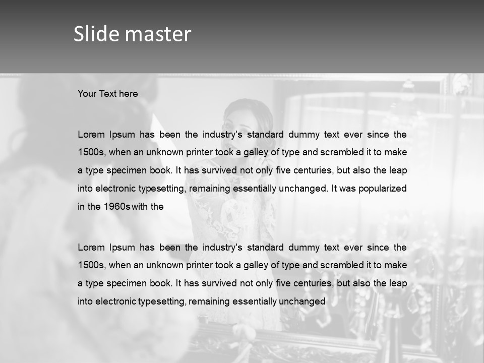 A Woman Is Looking At Her Reflection In A Mirror PowerPoint Template