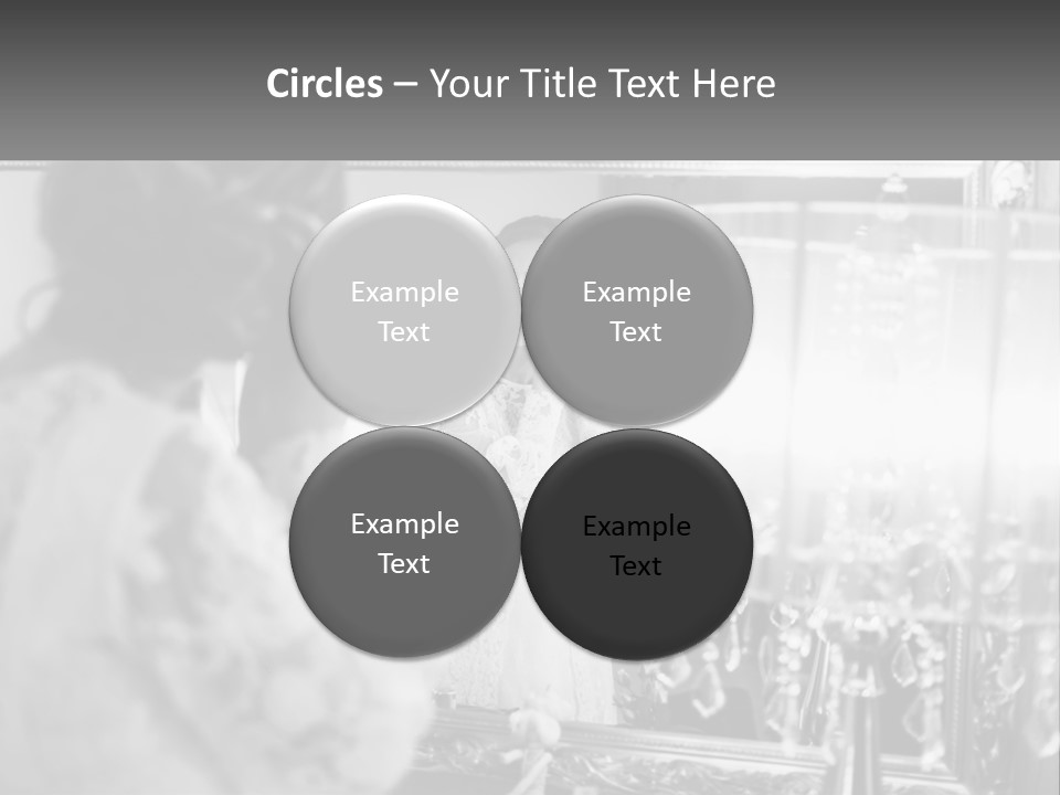 A Woman Is Looking At Her Reflection In A Mirror PowerPoint Template