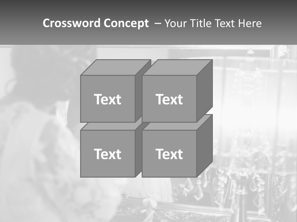 A Woman Is Looking At Her Reflection In A Mirror PowerPoint Template