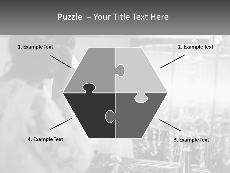 A Woman Is Looking At Her Reflection In A Mirror PowerPoint Template