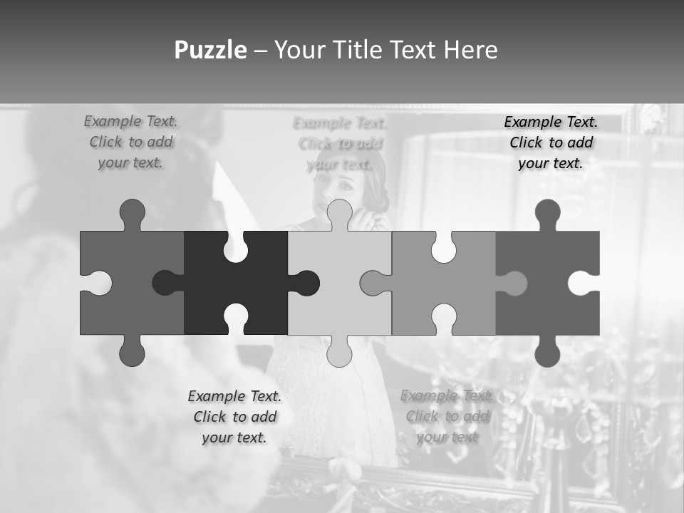 A Woman Is Looking At Her Reflection In A Mirror PowerPoint Template