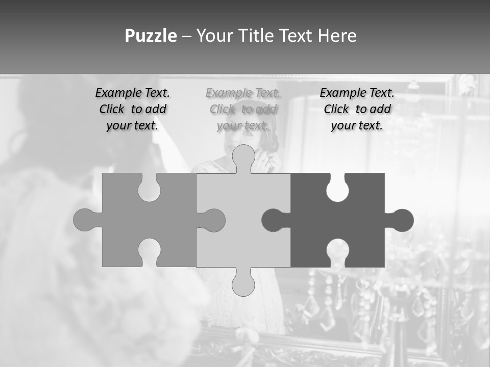 A Woman Is Looking At Her Reflection In A Mirror PowerPoint Template