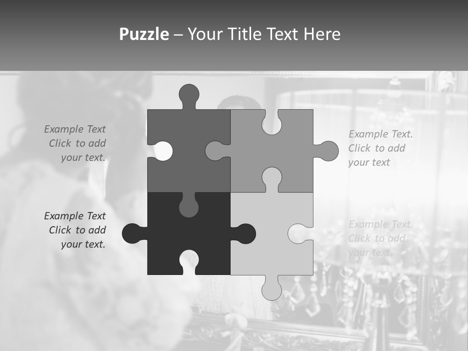 A Woman Is Looking At Her Reflection In A Mirror PowerPoint Template