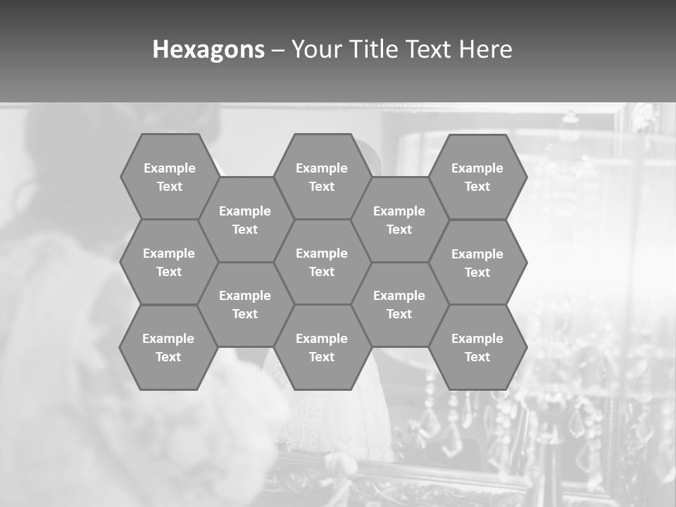 A Woman Is Looking At Her Reflection In A Mirror PowerPoint Template