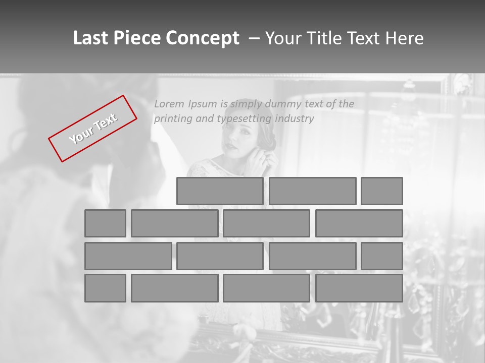 A Woman Is Looking At Her Reflection In A Mirror PowerPoint Template