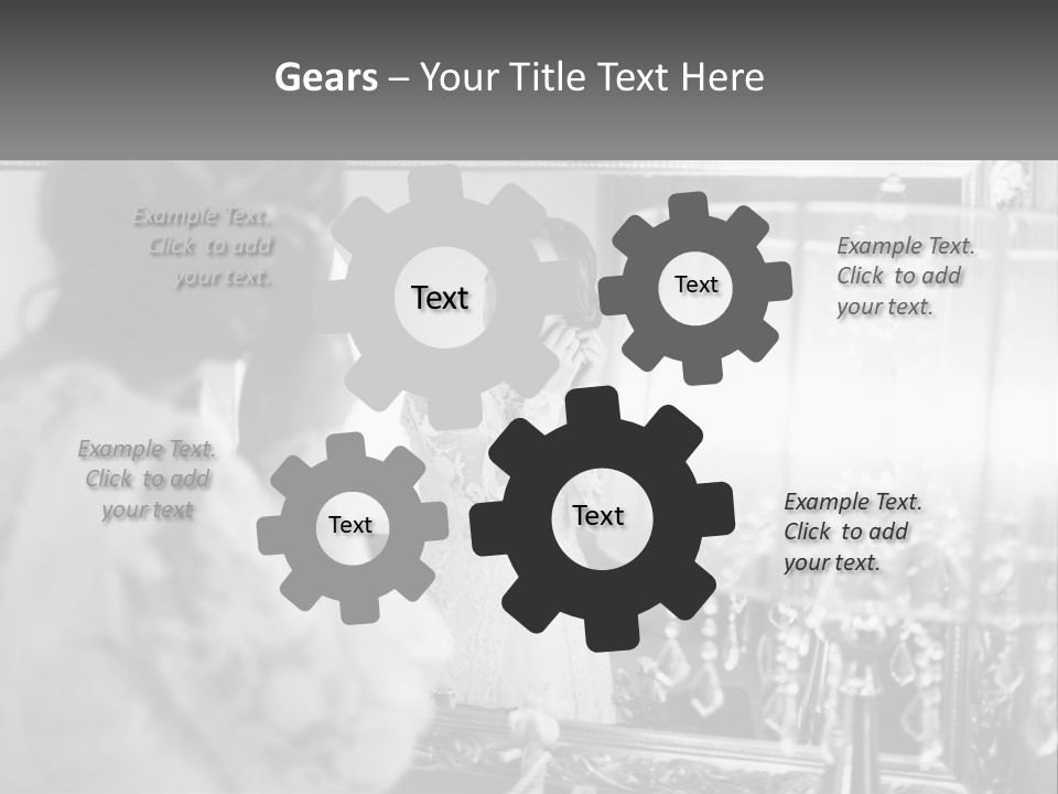 A Woman Is Looking At Her Reflection In A Mirror PowerPoint Template