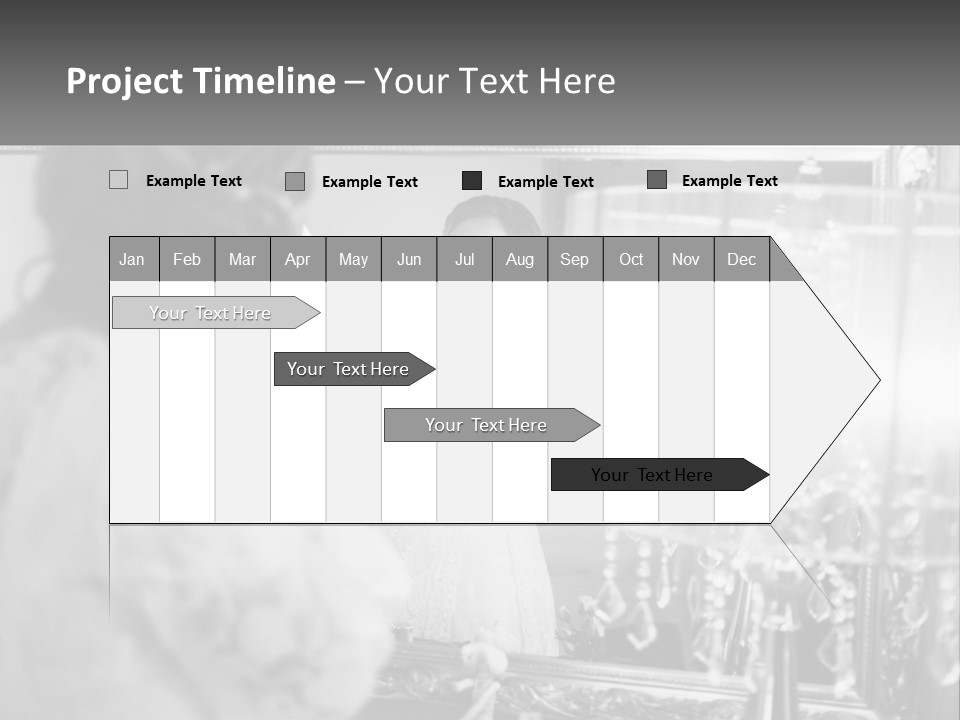 A Woman Is Looking At Her Reflection In A Mirror PowerPoint Template