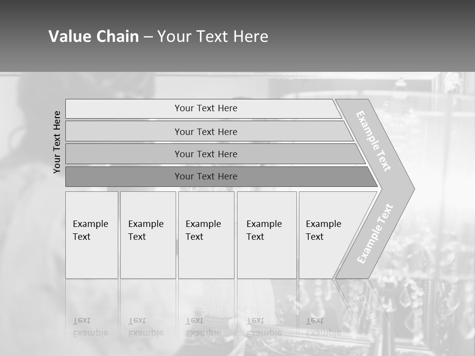 A Woman Is Looking At Her Reflection In A Mirror PowerPoint Template