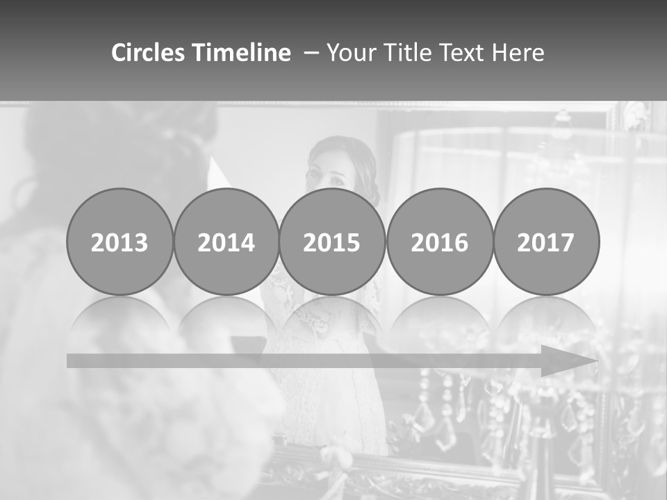 A Woman Is Looking At Her Reflection In A Mirror PowerPoint Template