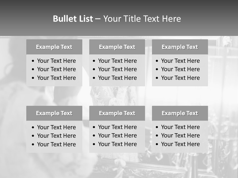 A Woman Is Looking At Her Reflection In A Mirror PowerPoint Template