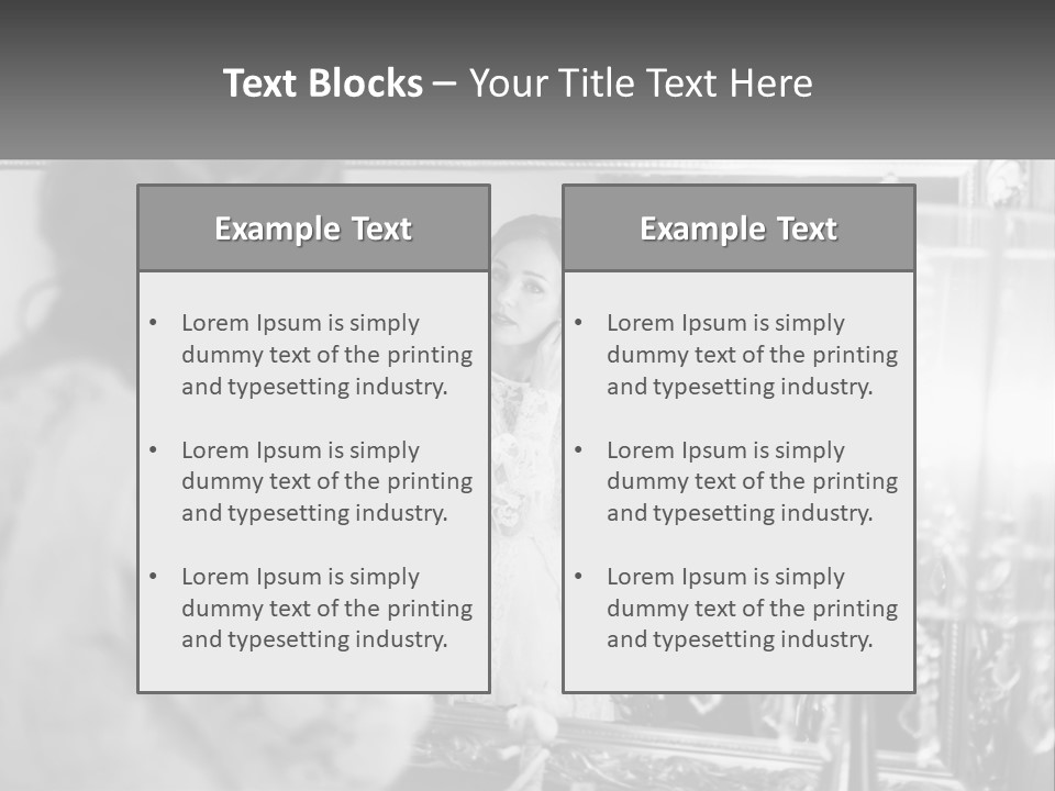 A Woman Is Looking At Her Reflection In A Mirror PowerPoint Template
