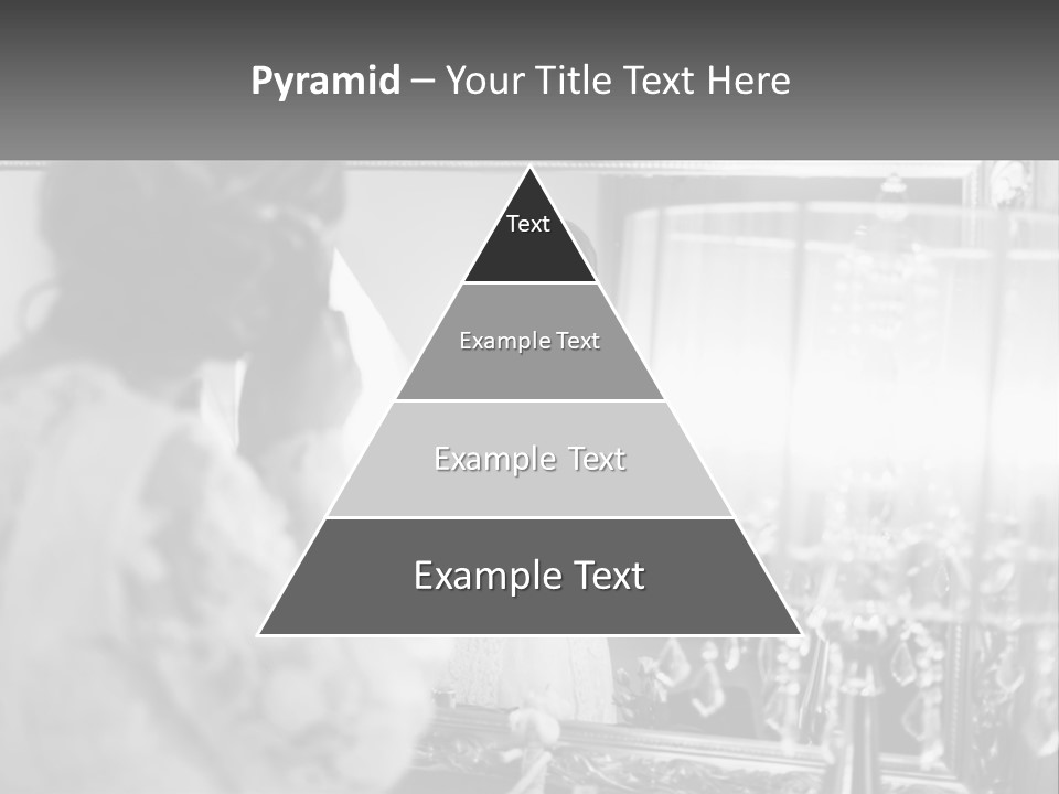 A Woman Is Looking At Her Reflection In A Mirror PowerPoint Template