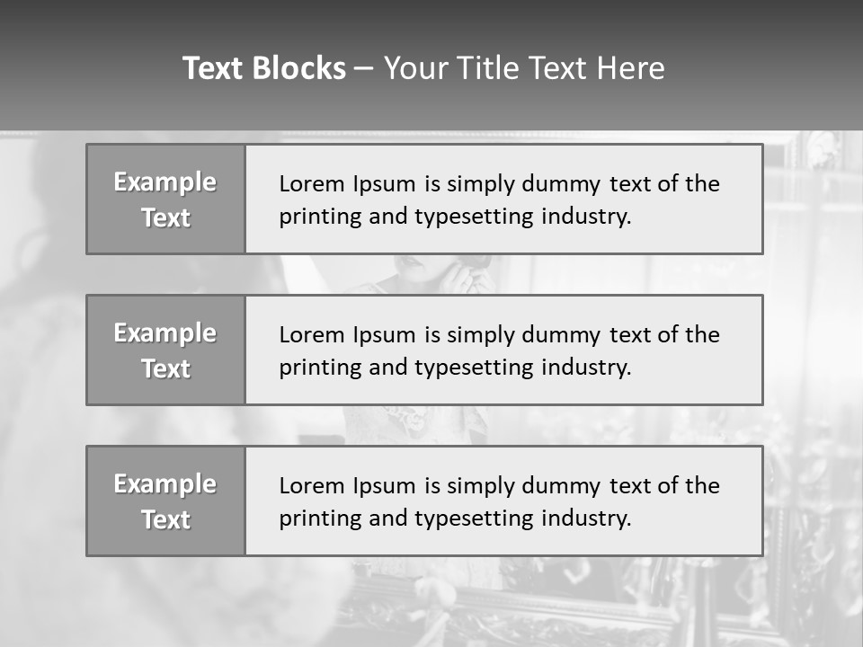 A Woman Is Looking At Her Reflection In A Mirror PowerPoint Template