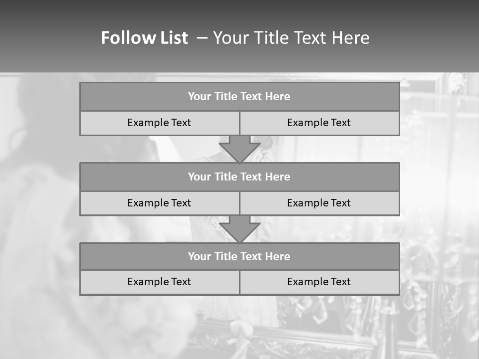 A Woman Is Looking At Her Reflection In A Mirror PowerPoint Template