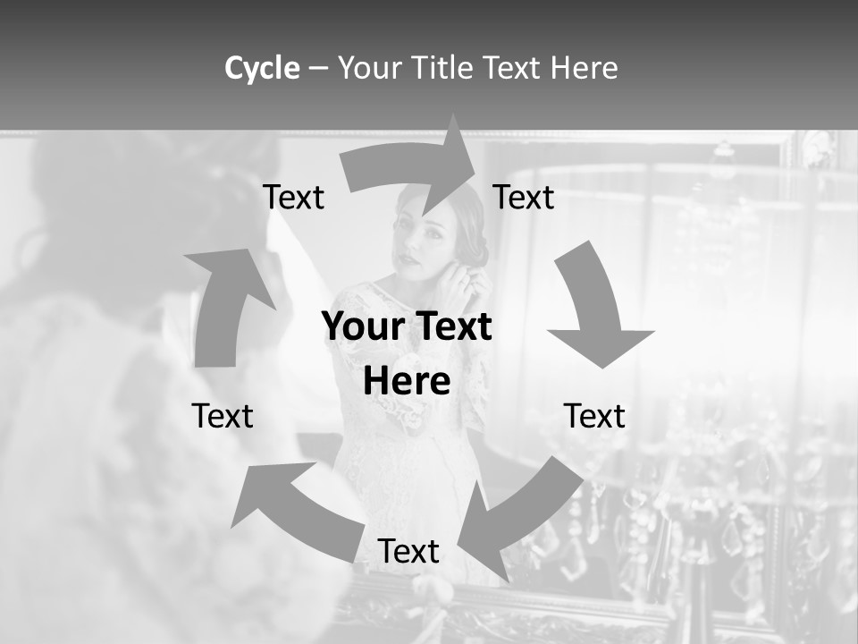 A Woman Is Looking At Her Reflection In A Mirror PowerPoint Template