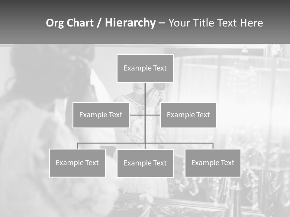 A Woman Is Looking At Her Reflection In A Mirror PowerPoint Template