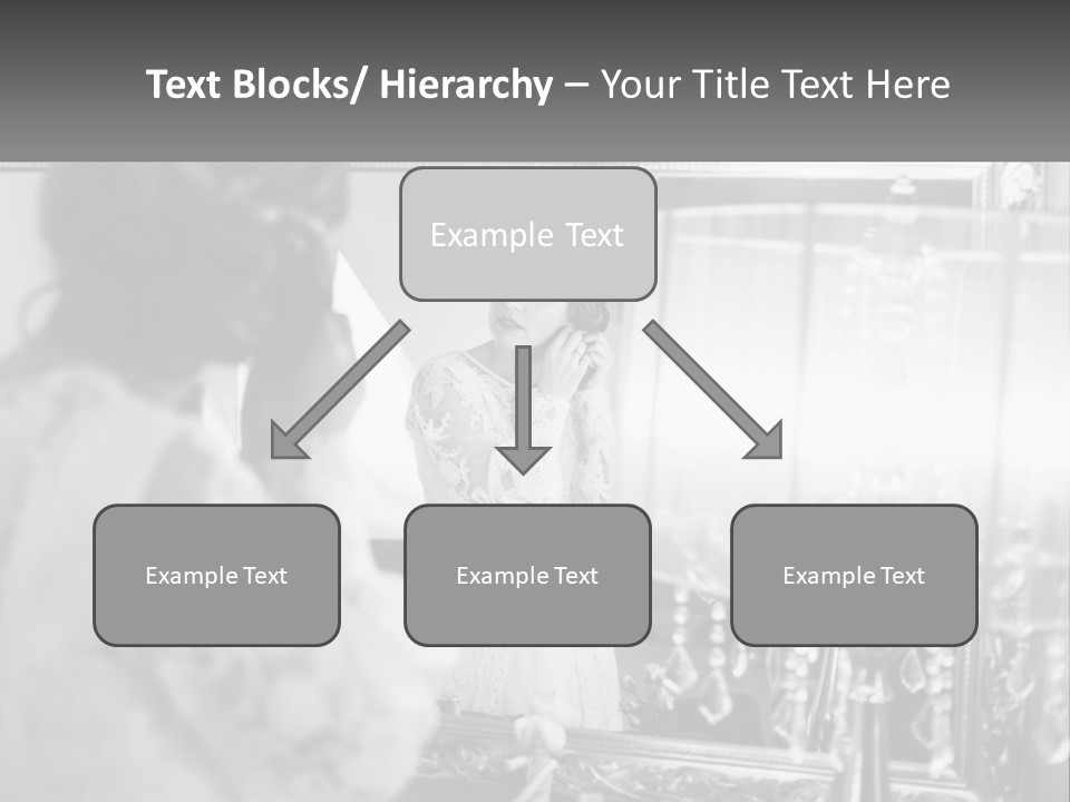A Woman Is Looking At Her Reflection In A Mirror PowerPoint Template
