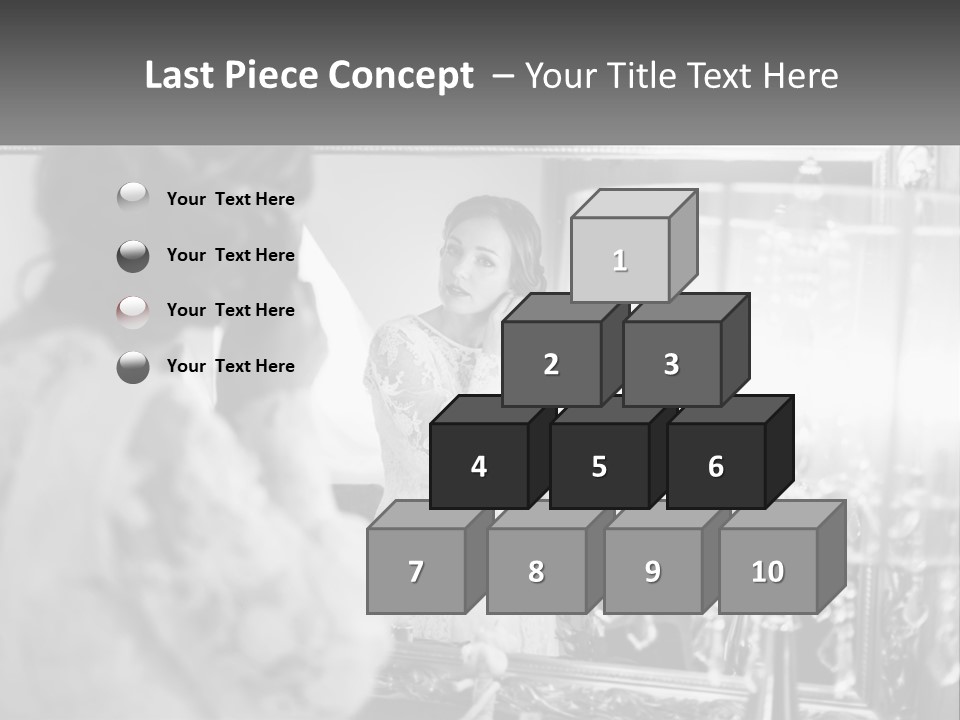 A Woman Is Looking At Her Reflection In A Mirror PowerPoint Template
