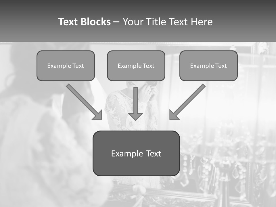 A Woman Is Looking At Her Reflection In A Mirror PowerPoint Template