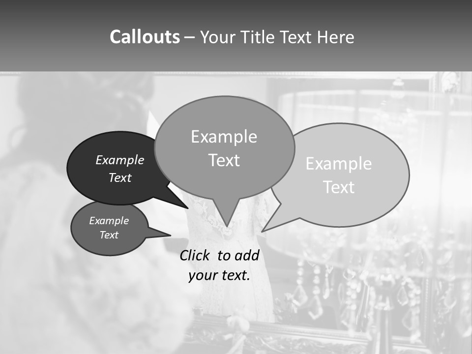 A Woman Is Looking At Her Reflection In A Mirror PowerPoint Template